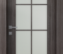 Palladio 8 Lite Vetro Gray Oak Modern Interior Door by Belldinni