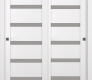 Leora Vetro Snow White Modern Interior Bypass Doors by Belldinni