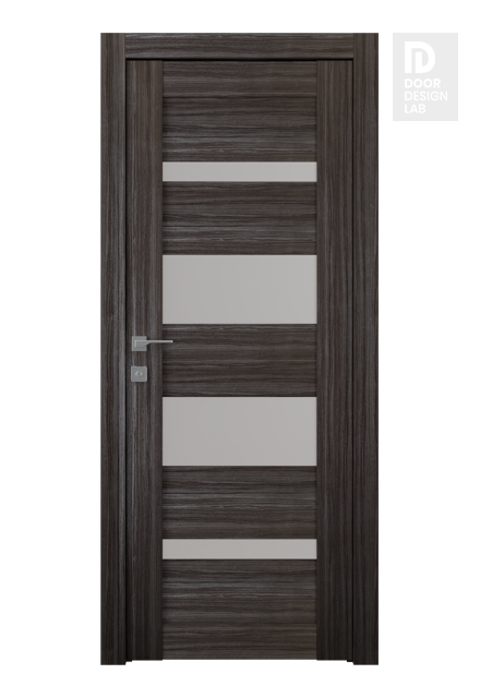 Mirella Vetro Gray Oak Modern Interior Door by Belldinni