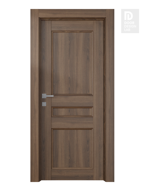 Oxford Uno 07 2R Pecan Nutwood Modern Interior Door by Belldinni