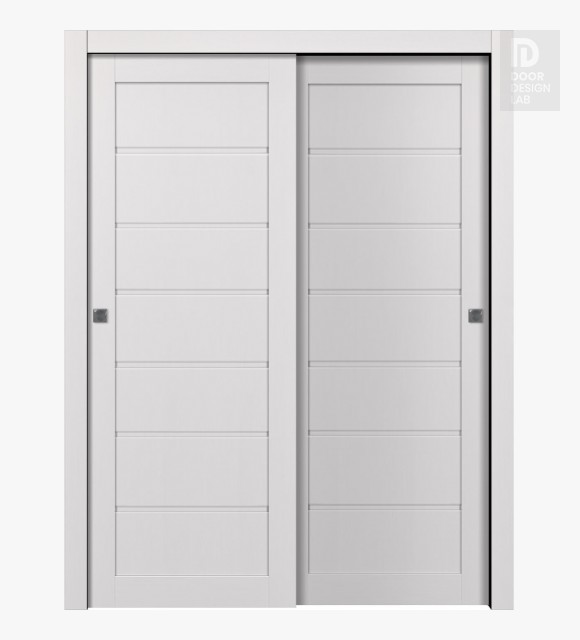 Alda Bianco Noble Modern Interior Bypass Doors by Belldinni
