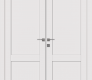 Shaker 2 Panel Snow White Modern Interior Double Swing Doors by Belldinni