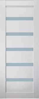 DOOR SLAB LEORA VETRO BIANCO NOBLE 18" X 80" X 1 9/16" FROSTED GLASS
