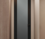 Avon 207 Vetro Black Matte Modern Interior Frameless Door by Belldinni