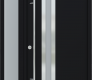 MODERN FRONT STEEL DOOR ZEPHYR BLACK/WHITE 49 1/4" X 81 11/16" RHI + SIDELITE LEFT