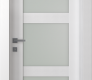 Palladio 3 Lite Vetro Bianco Noble Modern Interior Door by Belldinni