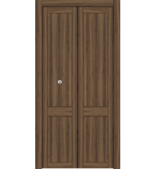 Shaker 2 Panel Pecan Nutwood Bi-folding doors