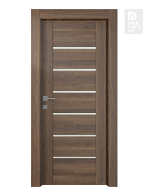 Avon 07-02 Vetro Pecan Nutwood Modern Interior Door by Belldinni