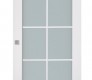 Smart Pro 10 Lite Vetro Polar White Modern Interior Barn Door by Belldinni