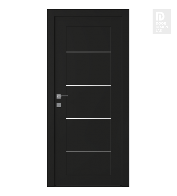 Avon 07 4H Black Matte Modern Interior Door by Belldinni