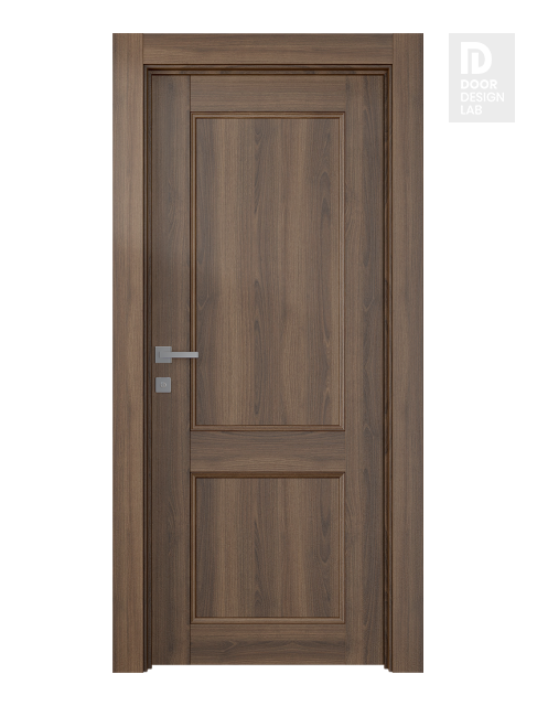 Oxford Uno 07 R Pecan Nutwood Modern Interior Door by Belldinni