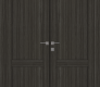 Shaker 2 Panel Gray Oak Modern Interior Double Swing Doors by Belldinni