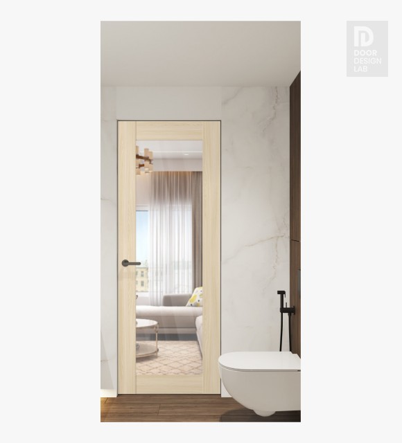 Avon 207 Clear Vetro Loire Ash Modern Interior Frameless Door by Belldinni