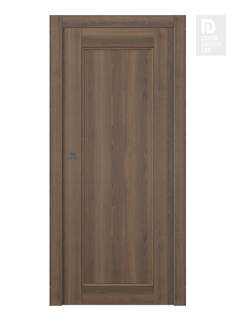 Oxford Uno 07 Pecan Nutwood Modern Interior Pocket Door by Belldinni