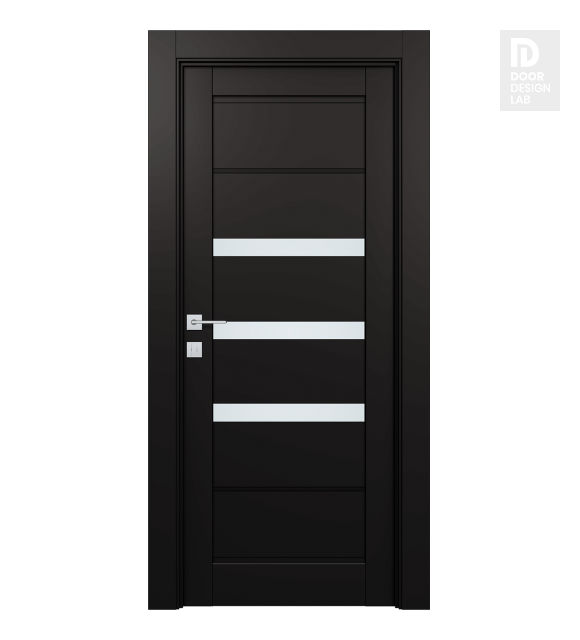 Rita Vetro Black Matte Modern Interior Door by Belldinni