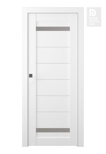 Perla Vetro Bianco Noble Modern Interior Pocket Door by Belldinni