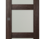 Avon 3 Lite Vetro Veralinga Oak Modern Interior Barn Door by Belldinni