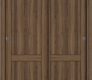 Shaker 2 Panel Pecan Nutwood Modern Interior Bypass Doors by Belldinni