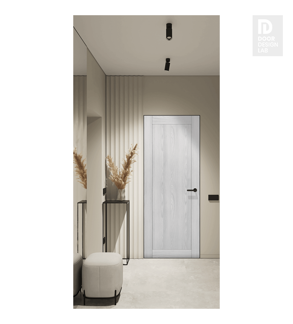 Shaker 1 Panel Ribeira Ash Modern Interior Frameless Door by Belldinni