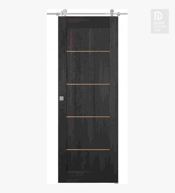 Avon 07 4H Gold Veralinga Oak Modern Interior Barn Door by Belldinni