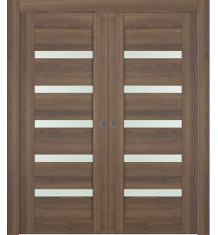 Avon 07-04 Vetro Pecan Nutwood Double pocket doors