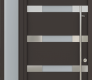 MODERN FRONT STEEL DOOR AURA BROWN/WHITE 49 1/4" X 95 11/16" LHI + SIDELITE LEFT/TRANSOM