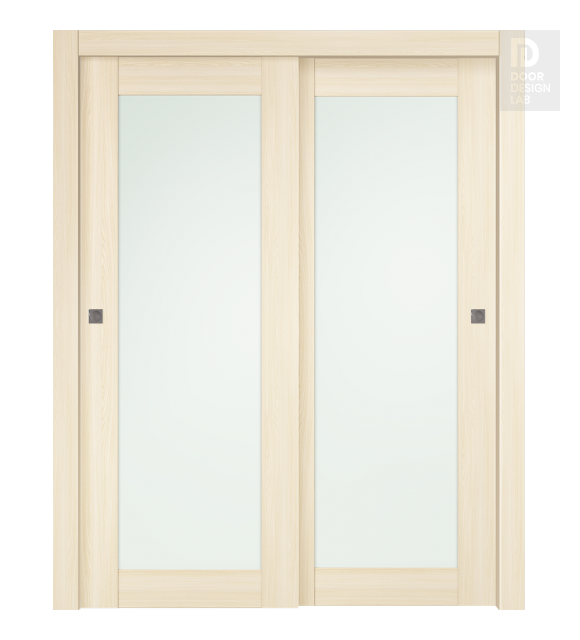 Avon 207 Vetro Loire Ash Modern Interior Bypass Doors by Belldinni