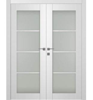 Palladio 4 Lite Vetro Bianco Noble Double doors
