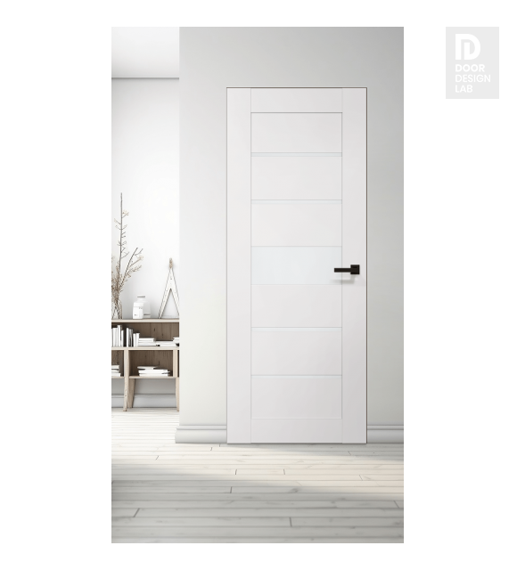 Avon 07-06 Vetro Snow White Modern Interior Frameless Door by Belldinni