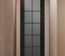 Avon 10 Lite Vetro Black Matte Modern Interior Frameless Door by Belldinni