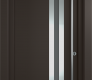 MODERN FRONT STEEL DOOR ZEPHYR BROWN/WHITE 37 7/16" X 81 11/16" LHI + HARDWARE