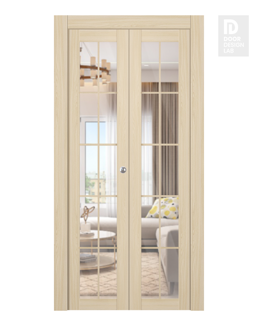 Avon 10 Lite Clear Loire Ash Modern Interior Bifold Doors by Belldinni