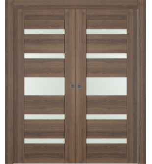 Avon 07-05 Vetro Pecan Nutwood Double pocket doors