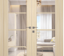 Avon 4 Lite Clear Vetro Loire Ash Modern Interior Double Swing Doors by Belldinni
