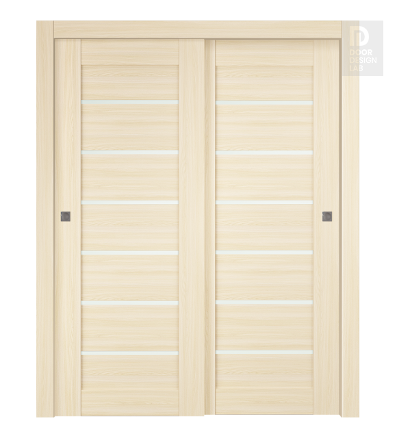 Avon 07-02 Vetro Loire Ash Modern Interior Bypass Doors by Belldinni