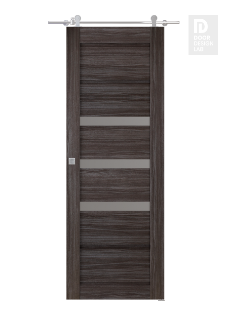 Rita Vetro Gray Oak Modern Interior Barn Door by Belldinni