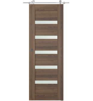 Avon 07-04 Vetro Pecan Nutwood Barn doors