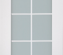 Modern Interior DOOR SLAB SMART PRO 10 LITE VETRO POLAR WHITE 30" X 96" X 1 3/4" TEMPERED FROSTED GLASS