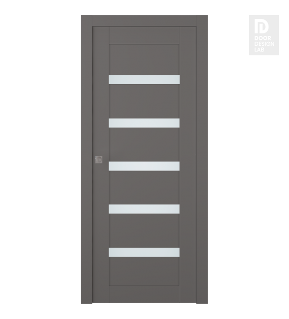 Avon 07-04 Vetro Gray Matte Modern Interior Pocket Door by Belldinni