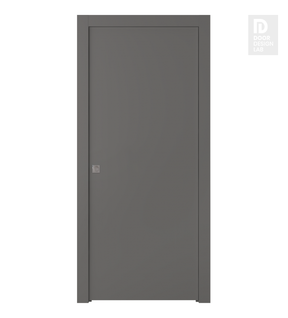 Optima Gray Matte Modern Interior Pocket Door by Belldinni