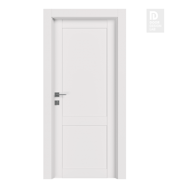 Shaker 2 Panel Snow White Modern Interior Door by Belldinni