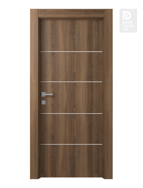Optima 4H Pecan Nutwood Modern Interior Door by Belldinni