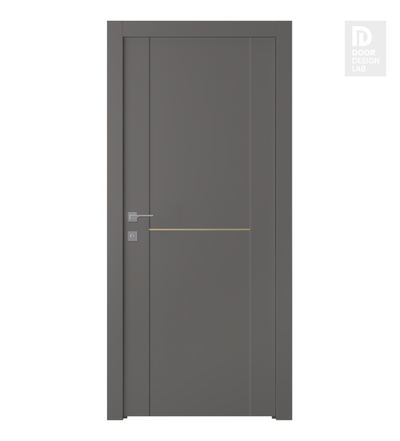 Avon 01 1H Gold Gray Matte Modern Interior Door by Belldinni
