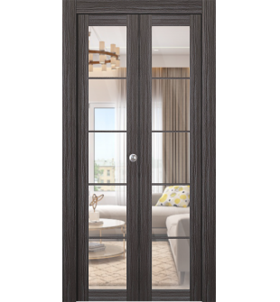 Avon 8 Lite Clear Vetro Veralinga Oak Bi-folding doors
