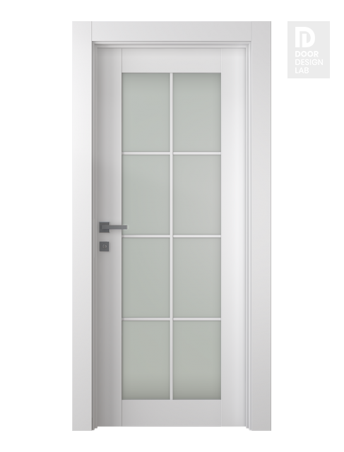 Smart Pro 8 Lite Vetro Polar White Modern Interior Door by Belldinni