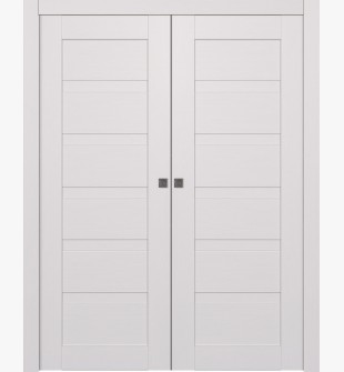 Orleo Bianco Noble Double pocket doors