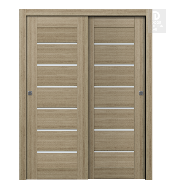 Avon 07-02 Vetro Shambor Modern Interior Bypass Doors by Belldinni