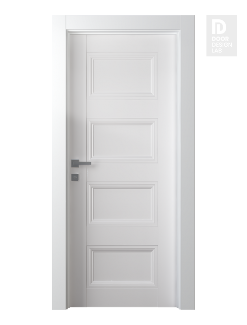 Oxford Duo 07 3R Snow White Modern Interior Door by Belldinni
