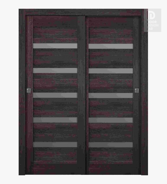 Avon 07-04 Vetro Veralinga Oak Modern Interior Bypass Doors by Belldinni