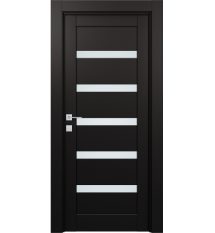 Avon 07-04 Vetro Black Matte Single Doors